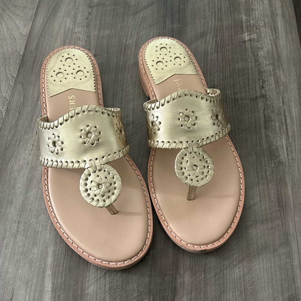 Jack Rogers Gold Sandals
